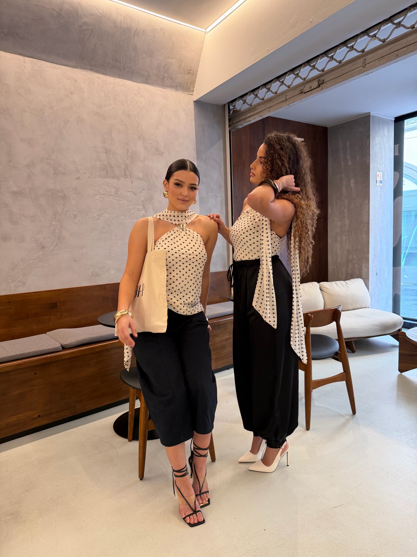 Pantalon bouffant satiné