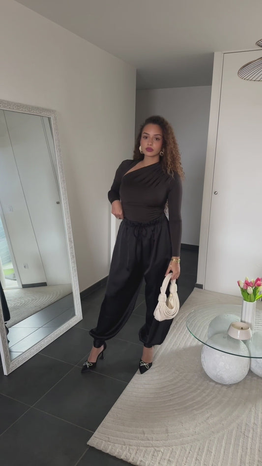 Pantalon bouffant satiné